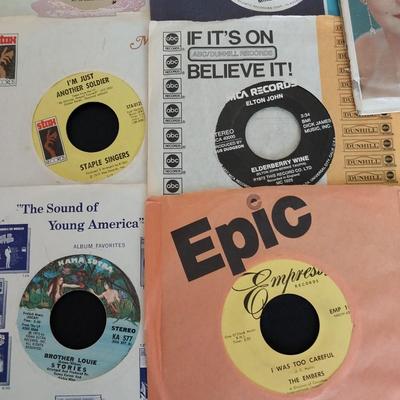 A COLLECTION OF 45's RECORDS