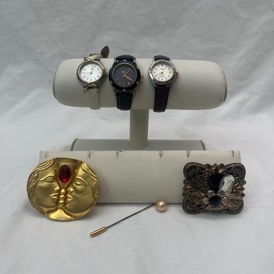 Gruen, Tommy Hilfiger, Timex Watches & Pins (PB2-MG)
