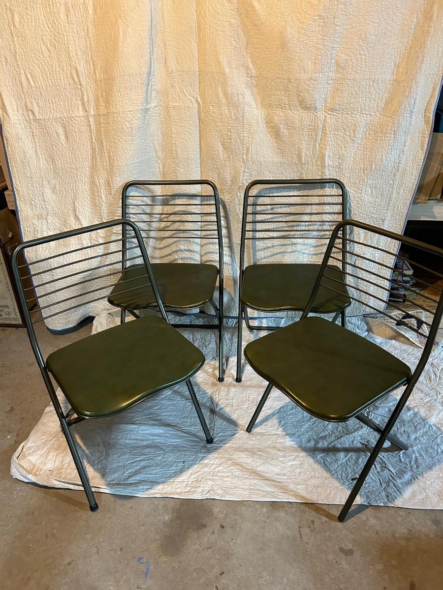 LOT 138C Four Vintage Metal Chairs