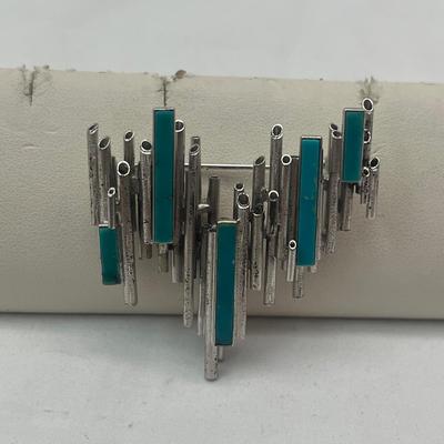 Sterling & Turquoise Pin (PB2-MG)