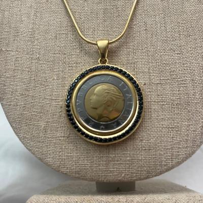 Italian Coin 14K Ring & Necklace (PB2-MG)