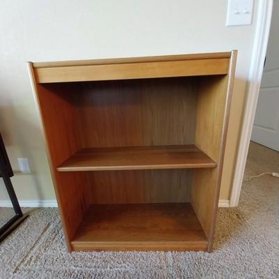WOODEN TWO SHELF BOOKCASE