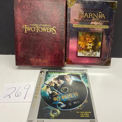 Lord if the Rings and Narnia DVDs