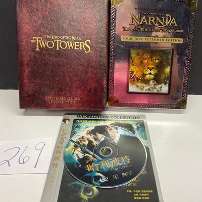 Lord if the Rings and Narnia DVDs