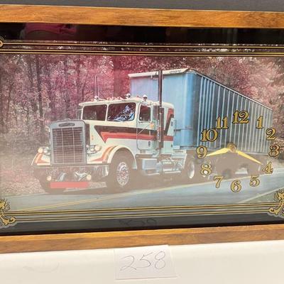Vintage Freight-liner Shadow Box Clock