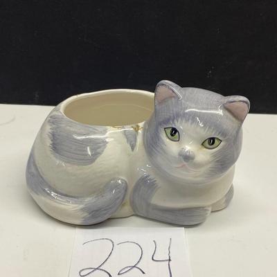 Vintage Cat Planter