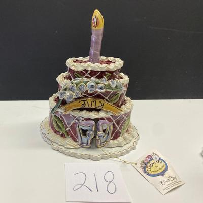 Blue Sky Clayworks July Birthday Cake