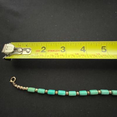 VINTAGE CAROLYN POLLACK STERLING AND TURQUOISE  NECKLACE