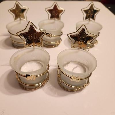 Party Favors "50" candle holders with tealight candles (24 pcs)