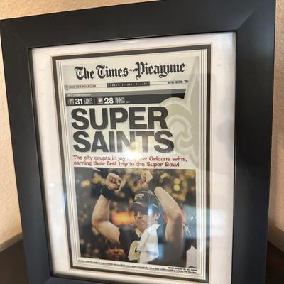 Three (3) Framed Saints Pictures