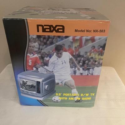 NAXA. MODEL NX 503 portable TV and radio. See below for more information.