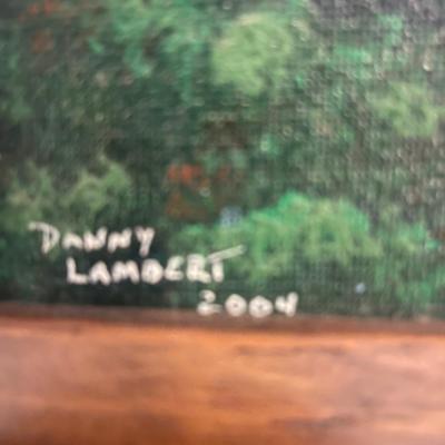 Original signed oil on canvas by local artist, Danny Lambert, who was an inmate at  Louisiana State Prison  in Angola , LA when he...