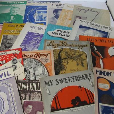 Lot 262: More Vintage Sheet Music, 20 Pcs