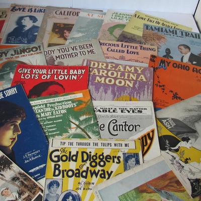 Lot 264:  Lot of Nice Cover Vintage Sheet Music, 20 Pcs
