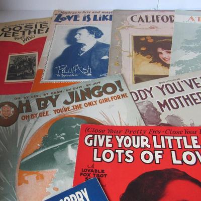Lot 264:  Lot of Nice Cover Vintage Sheet Music, 20 Pcs