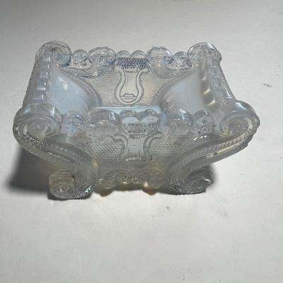 Pressed Glass Salts Lacy period Opalescent Lyre Boston and Sandwich 1800-1830