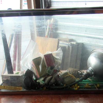 Lot 280:  Large Heavy Aquarium With Some Accessories
