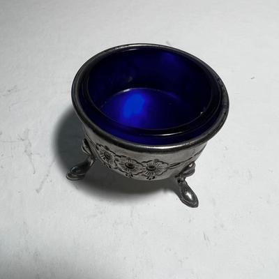 Sterling Holder with Cobalt Blue Dish