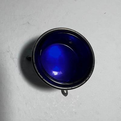 Sterling Holder with Cobalt Blue Dish