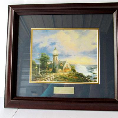 Lot 282:  Thomas Kinkaid Print, A Light in the Storm, Library Edition, 16" x 18"