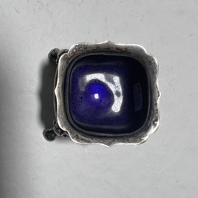 Silver plated Cobalt Blue Salt