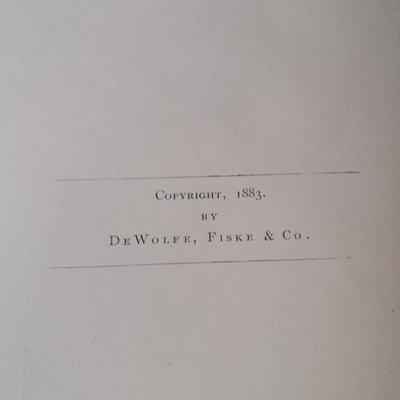 America Illustrated hardback book Boston DeWolfe, Fiske & Co. Copyright 1883