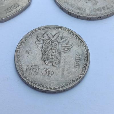 Diez Pesos Mexico coins