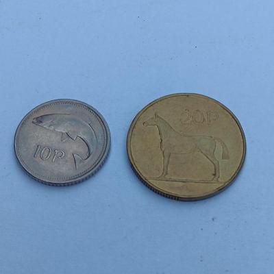 Two coins 10 p and 20 p