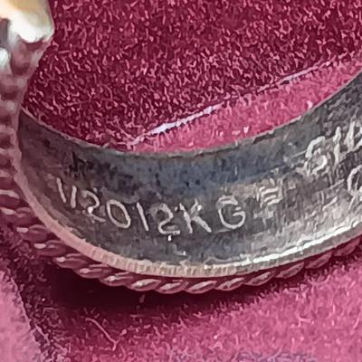 Remarkable vintage Navajo Sterling silver 12 KT. Gold filled hoop earrings Signed.