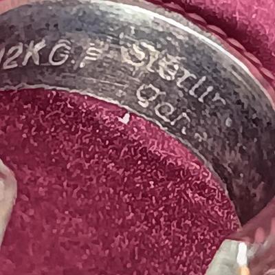 Remarkable vintage Navajo Sterling silver 12 KT. Gold filled hoop earrings Signed.