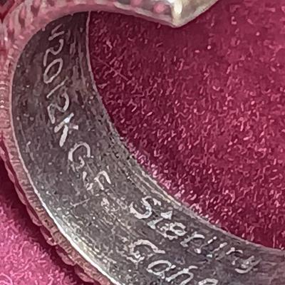 Remarkable vintage Navajo Sterling silver 12 KT. Gold filled hoop earrings Signed.