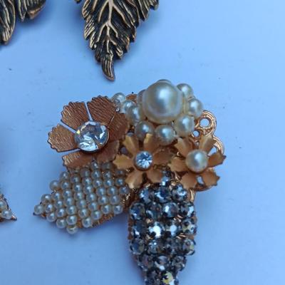 Giant CASTLECLIFF Signed LEAF BIB Antiqued Metal Collar Necklace & Earrings Set