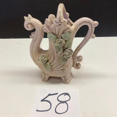 Vintage Hobnail Watering Can Vase