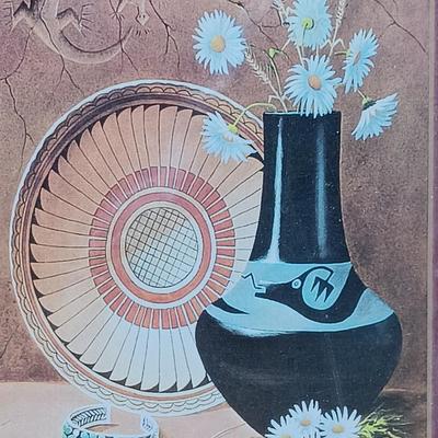 Matted and signed print with Jewlery