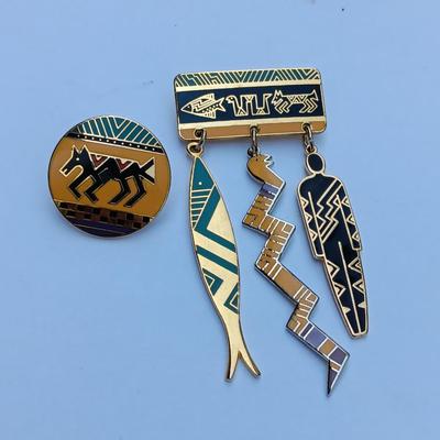 Native American "Coptic Horse" Laurel Burch signed Jewelry