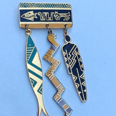 Native American "Coptic Horse" Laurel Burch signed Jewelry