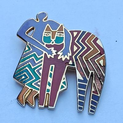 Cats Laurel Burch signed Jewlery... ear rings and pin