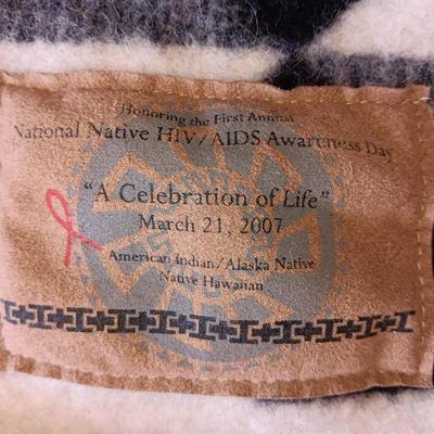 Pendleton reversible Wool Blanket " a celebration of life" American Indian / Alaskan native