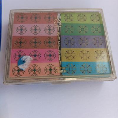 Vintage Lake Taho paper weight with dice, cards, and more