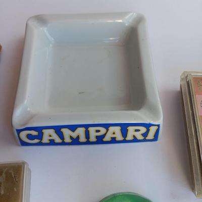 Vintage Lake Taho paper weight with dice, cards, and more