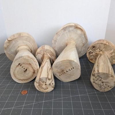 Wooden Mushrooms Sculpture