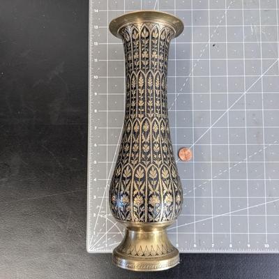 Etched Metal/Brass Vase