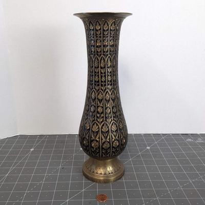 Etched Metal/Brass Vase
