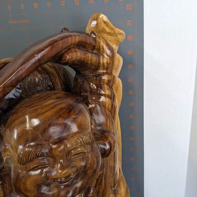 Incredible Wooden Carved Buddha - real wood