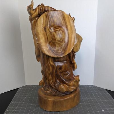 Incredible Wooden Carved Buddha - real wood