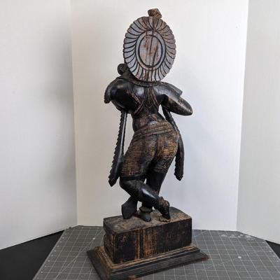 Sri Krishna Large Vintage Statue Sculpture 25"