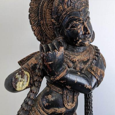 Sri Krishna Large Vintage Statue Sculpture 25"