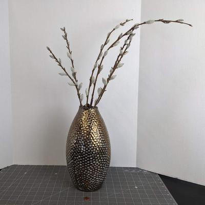 Brass Vase with Floral