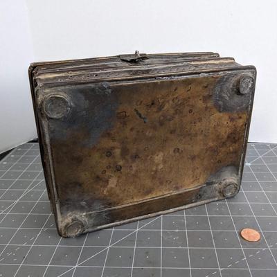 Antique Brass Betel Nuts Supari Box Hand Crafted with Foreign Scrolls