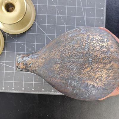 Brass Candle Holders (2) and Brass Vase
